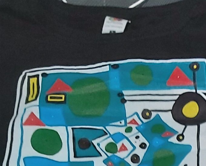 Camisetas de Laniakea. Que significa un cuadro abstracto cubista de todo el Universo, Laniakea.